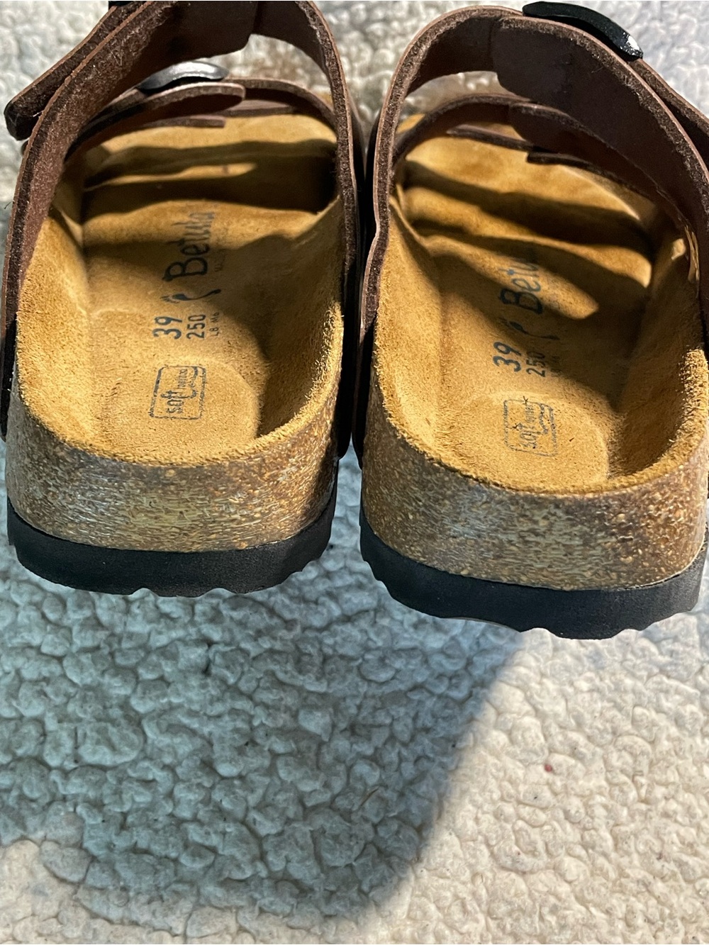 Betula Brown Triple-Buckle Cork Footbed Sandals - Picture 7 of 8